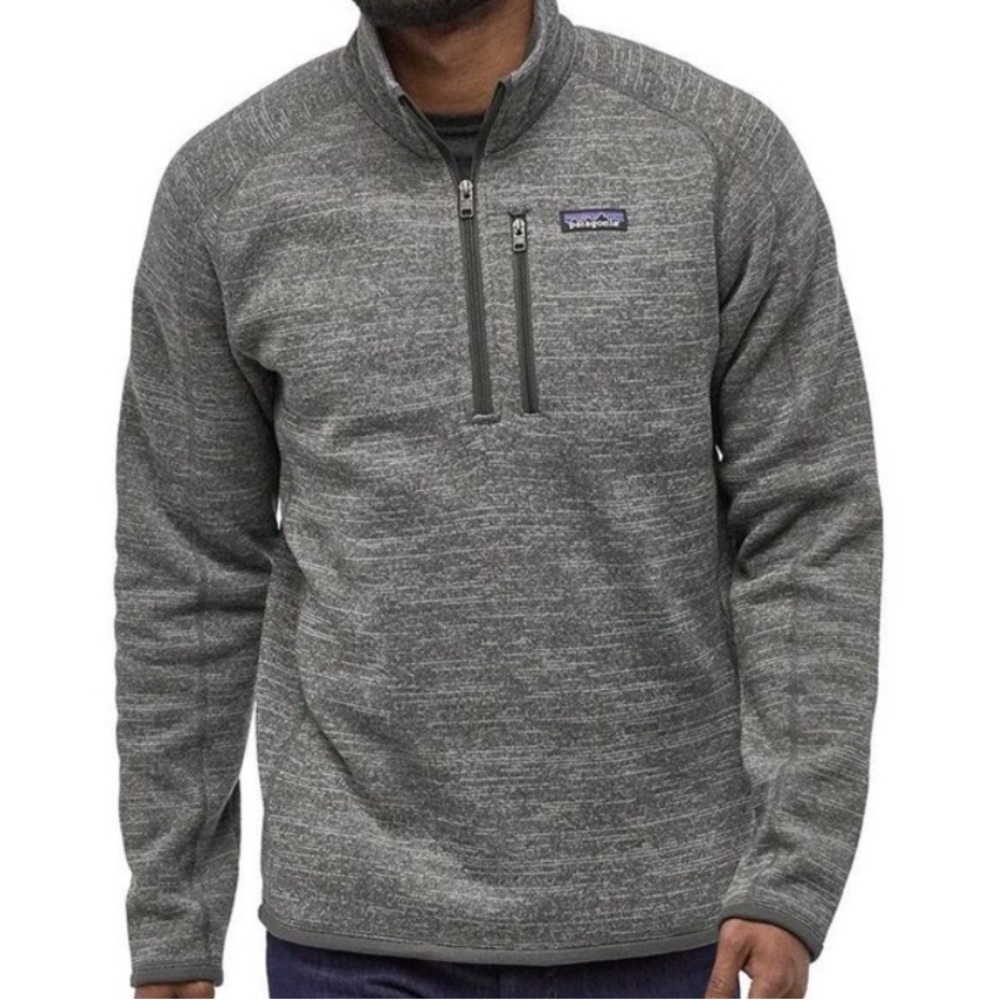 Patagonia Better Sweater Mens L Pullover Half Zip Gray